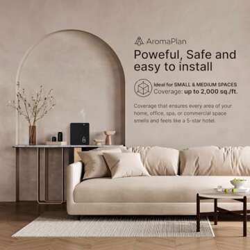 AromaPlan Bluetooth Smart Scent Air Machine for Home, Hotel, Spa, Office– waterless Diffuser, Cold Air Diffuser Technology- Hotel Collection, Whole House, Black