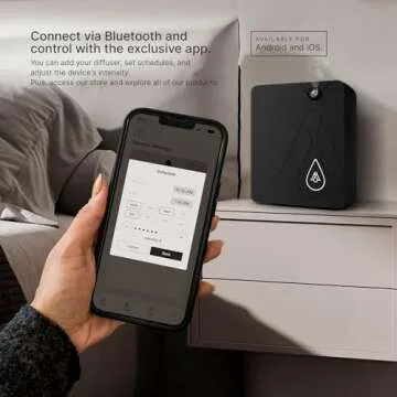 AromaPlan Bluetooth Smart Scent Air Machine for Home, Hotel, Spa, Office– waterless Diffuser, Cold Air Diffuser Technology- Hotel Collection, Whole House, Black