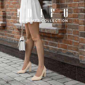 IDIFU Women's Chunky-HI Block High Heels – Elegant Pumps for Every Occasion