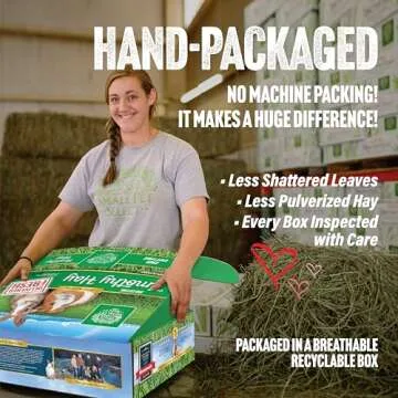 Small Pet Select 2nd Cutting Perfect Blend Timothy Hay Pet Food for Rabbits, Guinea Pigs, Chinchillas and Other Small Animals, Premium Natural Hay Grown in The US, 40 LB