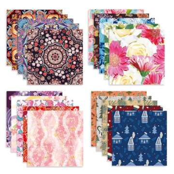 Origami Paper Kit 50 Sheets 6 Inch Square Double Sided Color 10 Vivid Colors for Hand Crafts Origami Paper