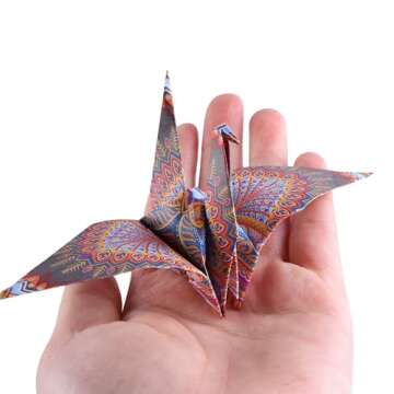 Origami Paper Kit 50 Sheets 6 Inch Square Double Sided Color 10 Vivid Colors for Hand Crafts Origami Paper