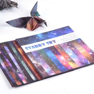 Origami Paper Kit 50 Sheets 6 Inch Square Double Sided Color 10 Vivid Colors for Hand Crafts Origami Paper