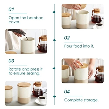 vancasso Sabine Modern Ceramic Canisters for Kitchen Storage