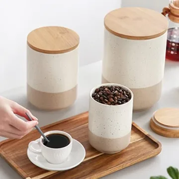 vancasso Sabine Modern Ceramic Canisters for Kitchen Storage