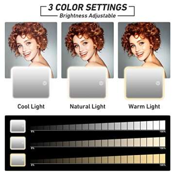 RRtide Makeup Bag with Light up Mirror, Travel Makeup Case with Mirror and Lights, Lighted Cosmetic ...