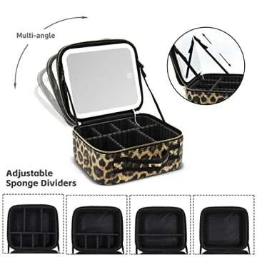 RRtide Makeup Bag with Portable Light Up Mirror