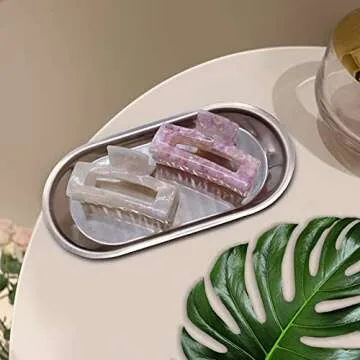 Wekin Hair Claw Clips for Thick Hair, 2 Pack Tortoise Hair Clips, Acrylic Celluloid French Butterfly...