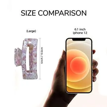 Wekin Tortoise Hair Clips for Thick Hair - Strong Hold