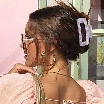 Wekin Tortoise Hair Clips for Thick Hair - Strong Hold