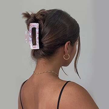 Wekin Tortoise Hair Clips for Thick Hair - Strong Hold