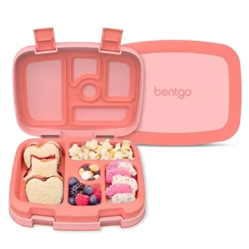 Bentgo Kids Bento-Style 5-Compartment Leak-Proof Lunch Box - Ideal Portion Sizes for Ages 3 to 7 - D...