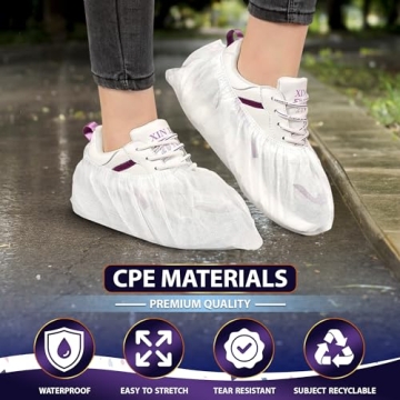 100 Disposable Shoe Covers for Indoor Protection