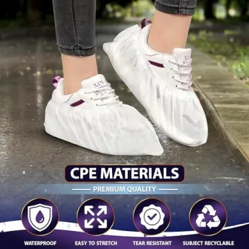 100 Disposable Shoe Covers for Indoor Protection