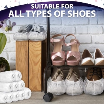 100 Disposable Shoe Covers for Indoor Protection