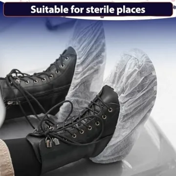 100 Disposable Shoe Covers for Indoor Protection