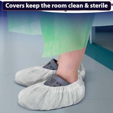 100 Disposable Shoe Covers for Indoor Protection