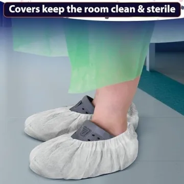 100 Disposable Shoe Covers for Indoor Protection