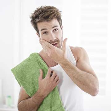 Utopia Towels, Salon Towel, Pack of 24, Not Bleach Proof, 16 by 27 Inches, Highly Absorbent Cotton Towels for Hand, Gym, Beauty, Spa, and Home Hair Care, Sage Green