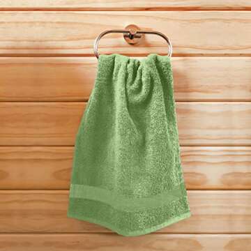 Utopia Towels, Salon Towel, Pack of 24, Not Bleach Proof, 16 by 27 Inches, Highly Absorbent Cotton Towels for Hand, Gym, Beauty, Spa, and Home Hair Care, Sage Green