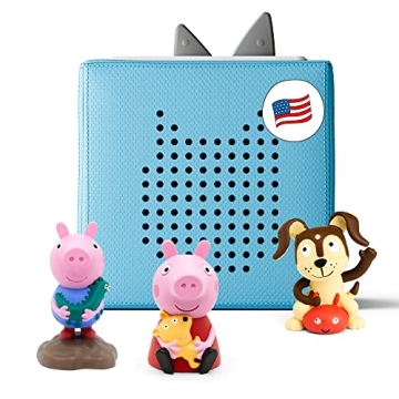 Toniebox Audio Player Starter Set with Peppa Pig, George, and Playtime Puppy - Listen, Learn, and Pl...