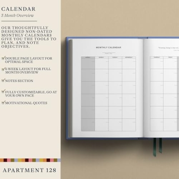 90 Day Planner for Productivity Mindfulness Undated