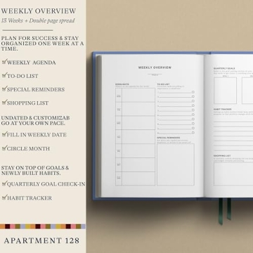 90 Day Planner for Productivity Mindfulness Undated