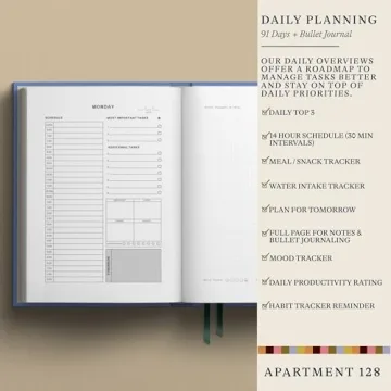 90 Day Planner for Productivity Mindfulness Undated