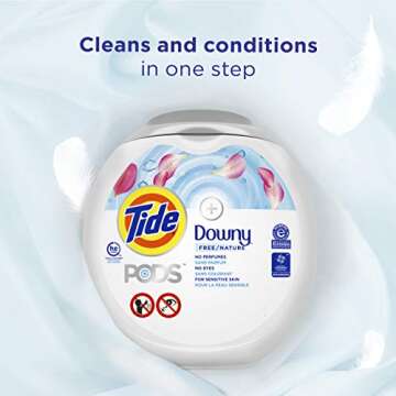 Tide Pods + Downy Free, Laundry Detergent Soap Pods, 61 Count