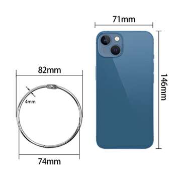 Simetufy Binder Rings 3 Inch(24 Pack) Metal Paper Rings,Large Key Rings,Extra Large Metal Book Rings