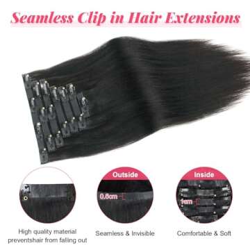Sassina Seamless Clip-In Hair Extensions for Women