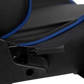 Flash Furniture X20 Gaming Chair Racing Office Ergonomic Computer PC Adjustable Swivel Chair with Fully Reclining Back in Blue LeatherSoft