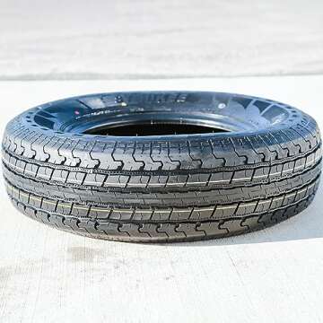 Set of 2 (TWO) Roundrule ST Hikee Semi Steel Premium Trailer Radial Tires-ST205/75R14 205/75/14 205/75-14 105/101L Load Range D LRD 8-Ply BSW Black Side Wall