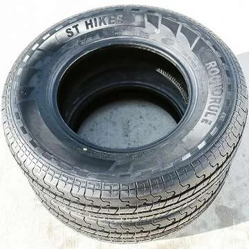 Set of 2 (TWO) Roundrule ST Hikee Semi Steel Premium Trailer Radial Tires-ST205/75R14 205/75/14 205/75-14 105/101L Load Range D LRD 8-Ply BSW Black Side Wall
