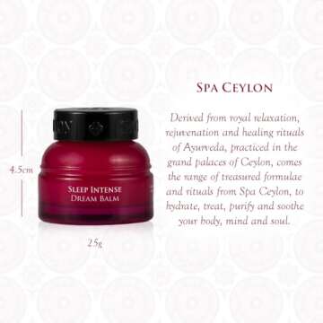 SPA CEYLON SLEEP INTENSE Dream Balm | Intense Pacifying Blend | Silicone-Free | Hydrating | Promotes...