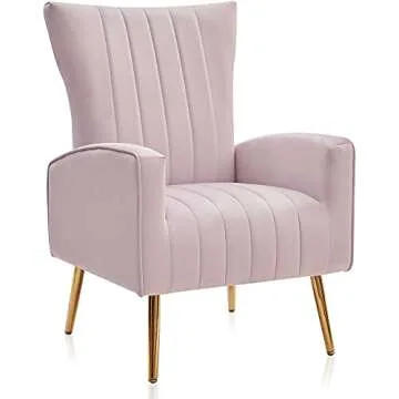 BELLEZE Velvet Accent Chairs for Stylish Living Rooms