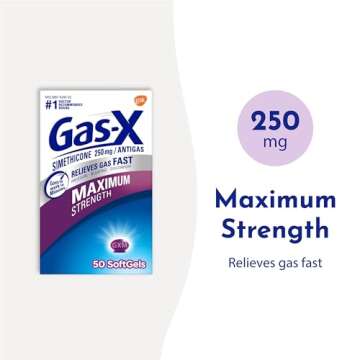 Gas-X Maximum Strength Gas Relief Softgels with Simethicone 250 mg - 30 Count