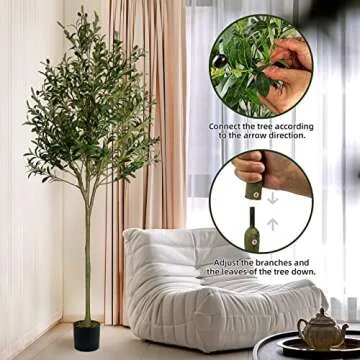 6ft Artificial Olive Tree for Home and Office Decor