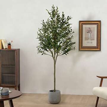 6ft Artificial Olive Tree for Home and Office Decor