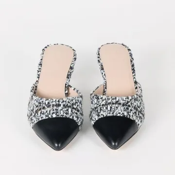 Paulina Pointed Toe Two-Tone Mule for Women