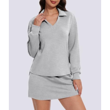 Stylish Women’s Two Piece Skirt Outfit with Pockets