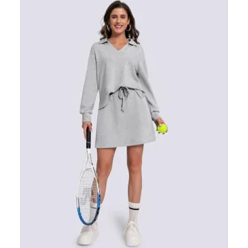 Stylish Women’s Two Piece Skirt Outfit with Pockets