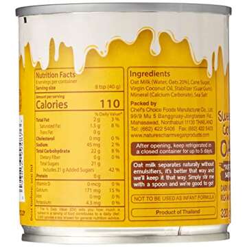 NATURES CHARM Sweetened Condensed Oatmilk, 11.25 OZ