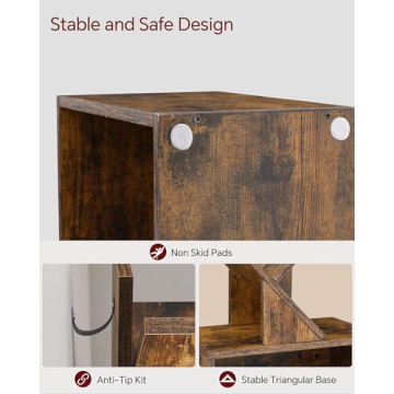 Stylish SUNMORY 6 Tier Tree Bookshelf for Small Spaces