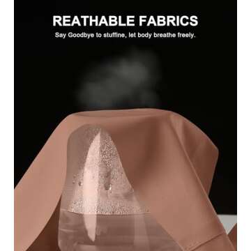 DEANGELMON Womens Thongs High Waisted Seamless Underwear for Women Breathable No Show Panties 4 Pack...