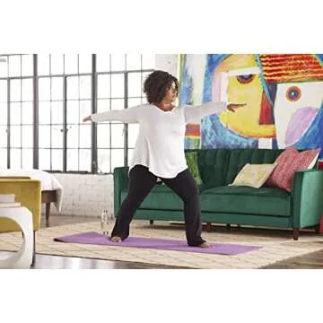 No Nonsense Women's Flared Sport Yoga Pant Black Small