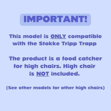 CATCHY - Food Catcher - Compatible with Stokke Tripp Trapp High Chair - Highchair Sold Separately - ...