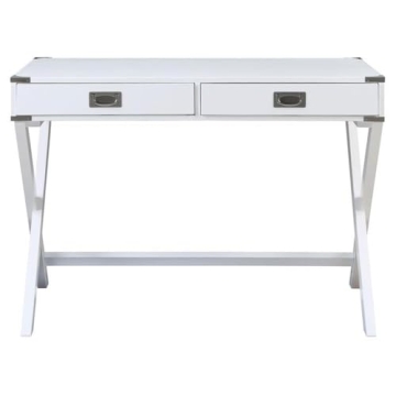 Stylish 2-Drawer Writing Desk with X-Shaped Base