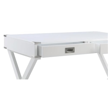 Stylish 2-Drawer Writing Desk with X-Shaped Base