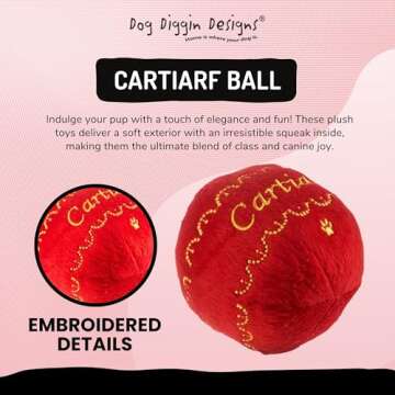 Dog Diggin Designs Runway Pup Collection | Unique Squeaky Parody Plush Dog Toys – Prêt-à-Porter Dog Bones, Balls & More